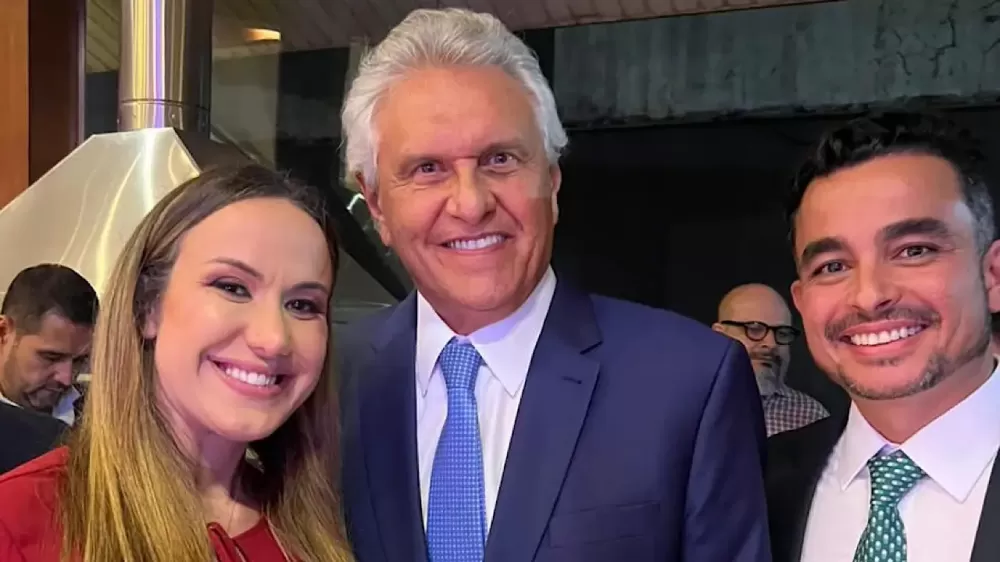 Renata D'aguiar, Ronaldo Caiado e Fábio Campos - Foto: Reprodução/Instagram