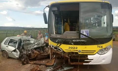 Duas pessoas morreram em acidente em rodovia em Águas Lindas de Goiás